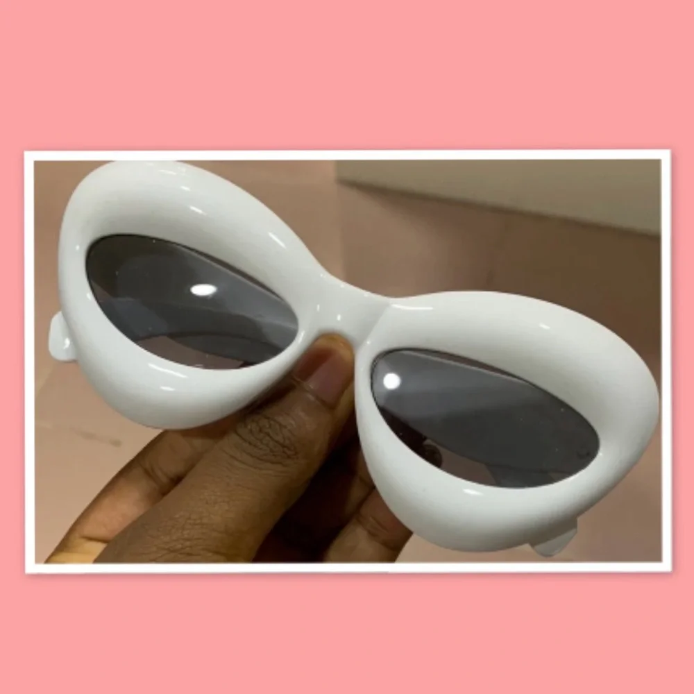 KIDS CATEYE BUBBLE SUNGLASSES - WHITE
